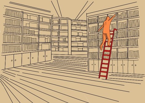 vignetta willy in biblioteca