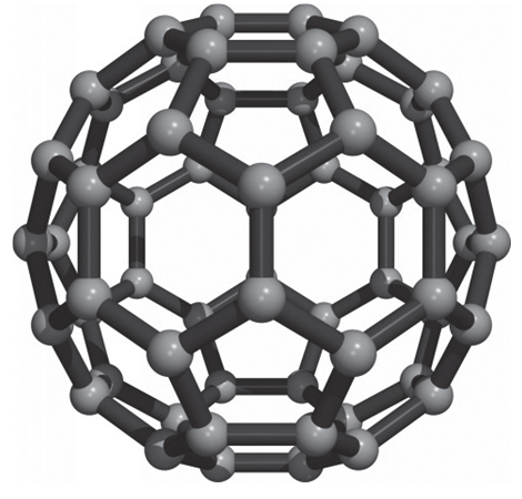 Molecola di struttura di Carbonio 60